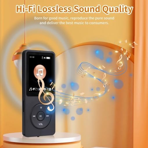 Miniatura 3 de Reproductor MP3 de 128 GB con Bluetooth, reproductor de música portátil para niños, con altavoz HD integrado, grabadora de voz, sonido de alta