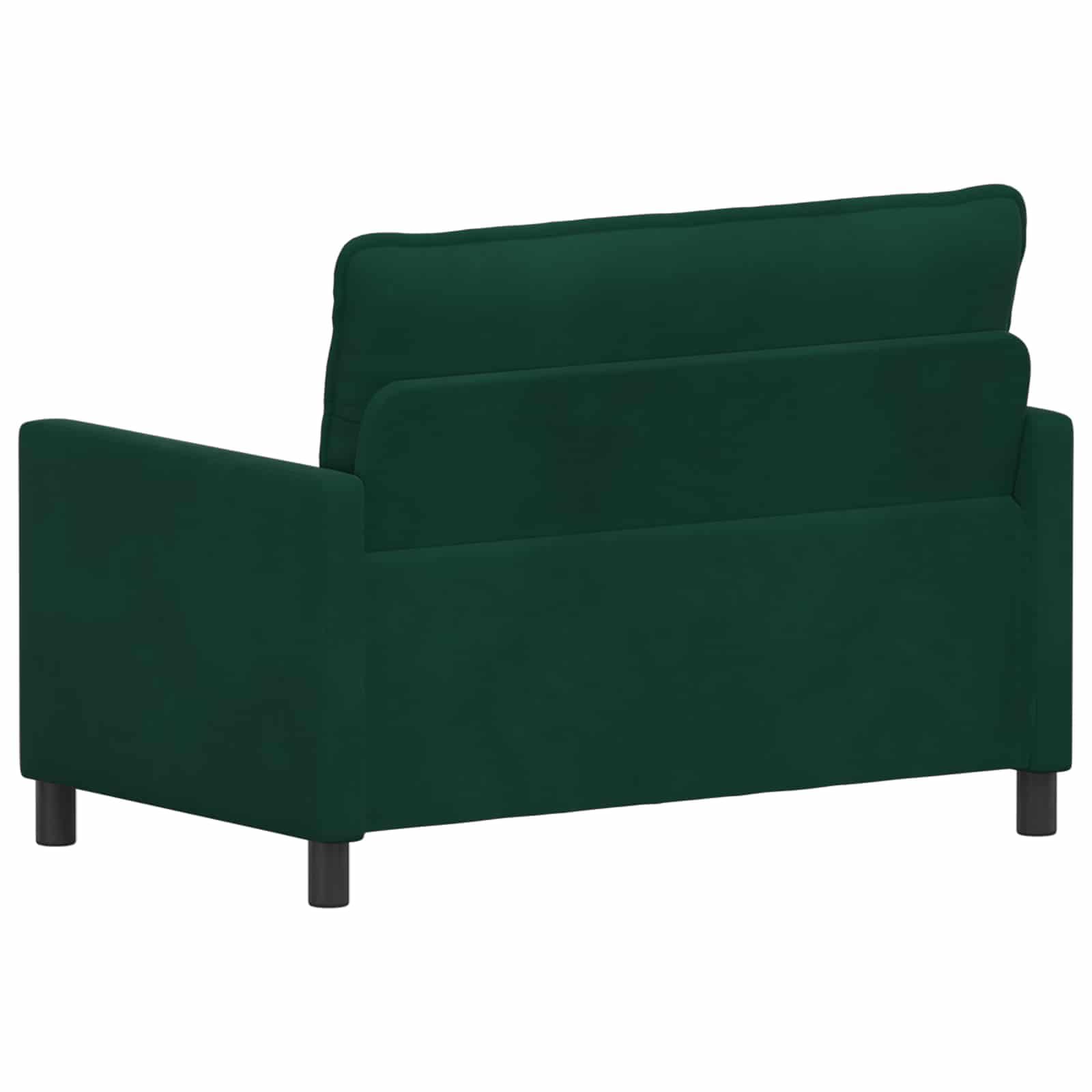 Sofá de 2 plazas terciopelo verde oscuro 126 x 81 x 87,5 cm sofá