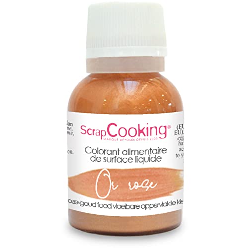 ScrapCooking - Colorant de Surface Liquide Or Rose - Colorant Alimentaire Pink Gold - Pour Pâtisseries, Biscuits, Macarons, Chocolats, Entremets, Gâteaux & Pâte à Sucre - Noël, Anniversaire - 4241