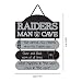 FOCO NFL Oakland Raiders Team Logo Mancave Man Cave Hanging Wall Sign, Team Color, One Size