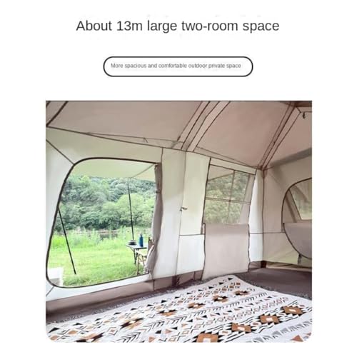 Carpa ligera para camping exterior 13m2 con dos dormitorios y sala miniatura 4