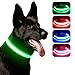 Hund und günstig Kaufen-Leuchthalsband Hund, iTayga USB Aufladbar Led Hundehalsband Einstellbar Hundehalsband Leuchtend, Nacht-Sicherheitslicht Hundehalsband,TPU Wasserdicht, 3 Beleuchtungsmodi(Grün, S)