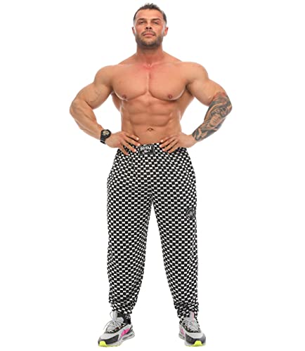 Men's Loose Fit Sweatpants with Pockets, Breathable Lifestyle Gym Muscle Pants, Plus Size Track Pants2