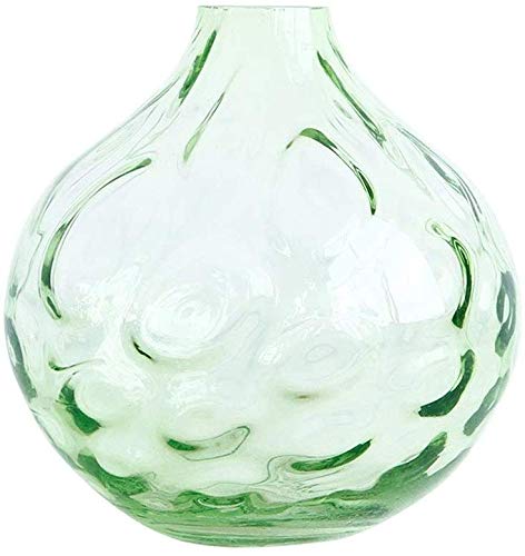Vase en verre vert rond grand format style minimaliste moderne