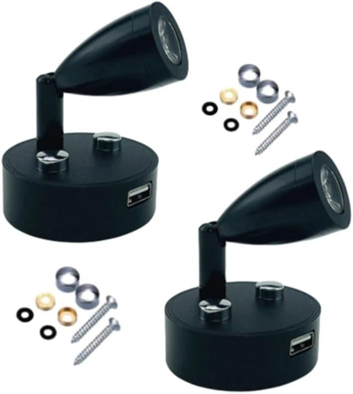 12-24 V DC New USB RV Lights Interior Reading Lamp LED Smart Touch Wall Lamp(Black)