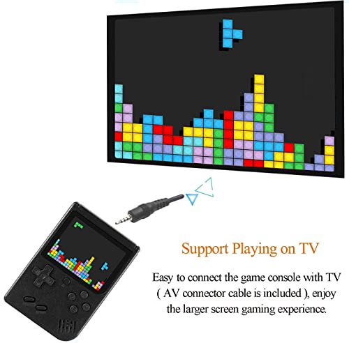 RICBD Handheld Game Console , Retro Mini Game Player with 400 in1 Classical Games , 3.0-Inch Color Screen Support for Connecting TV , Present for Kids and Adult (Black)