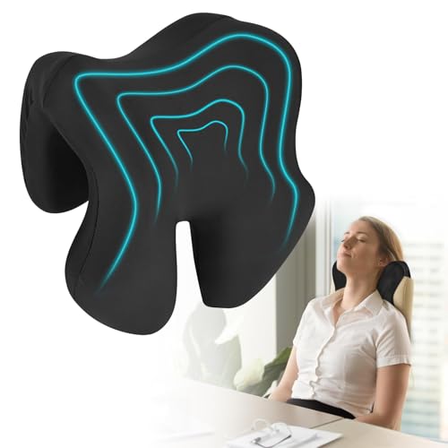 XCWTBL Memory Neck Support, Travel Pillow, Memory Foam Pillow, Neck Cushion Attachment, Ergonomic Orthopedic Neck Rest, Removable Washable Pillowcase for Office Chair Headrest Desk Sleeping