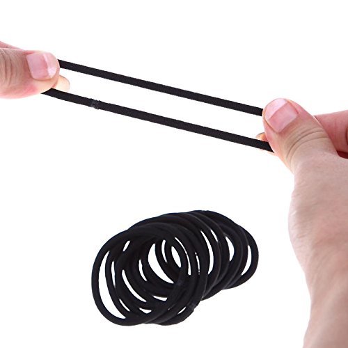 Coobbar 100Pcs Women Elastic Hair Ties Band Ropes Ring Ponytail Holder (Red) #TOP4