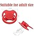 Imagen de Landofgenie Chupete para Adulto Bigshield Tamaño Adulto Chupete-Forma ósea Rojo