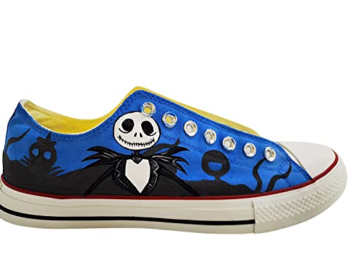 Jack Sally Shoes The Nightmare Before Christmas Shoes Jack and Sally Shoes for Women Men Custom Anime Shoes High Tops Canvas Shoes