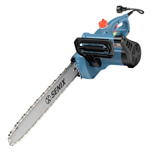 SENIX Electric Chainsaw, 14" Corded Chainsaw,10 Amp Chain Saw for Wood Cutting, Tree Trimming, Garden Tool for Pruning, Branch Cutting, Yard, Fathers Day Gift for Men,Gardener, CSE10-L