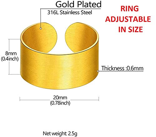 Image of Moneekar Jewels 18k Stainless Steel Ring for Men and Women