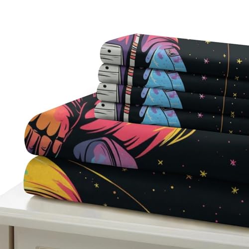 Housse de couette astronaute microfibre fermeture éclair lit king 220x240
