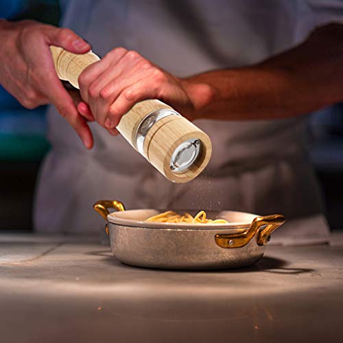 Moedor de pimenta de madeira Cabilock, moedor de sal, pimenteiro, moedor de temperos para cozinha, t