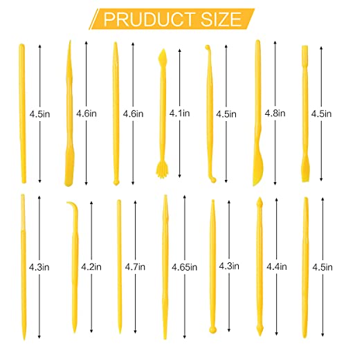 Jepeux JE-L033 Clay Tools, 14-Piece Diy Plastic Polymer Carving Set Clay Kit Pottery Modeling thumb #1