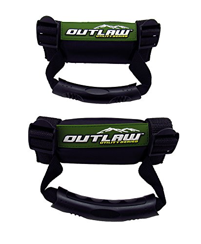 Outlaw Racing Ou2004A Atv & Utv Hand Grips - Roll Cage Grab Bar Handles - 2 Pack Roll Bar Grab Handle Hand Holds - Adjustable And Durable - 1 Year Warranty #TOP1