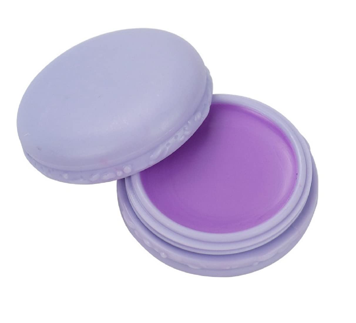 10g Cute Macaron Cookie Shape Plastic Refillable Empty Lip Balm Containers (Purple, 6 pcs)-image-24