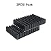 Awxlumv 2PCS Black Aluminum Heat Sink with Thermal Conductive Adhesive Tape, 2.36x1.57x 0.44 inch/ 60x40x11mm Heatsink Cooler for Cooling VRM Cooler Electronics CPU Led