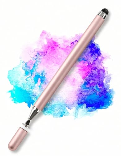 Caneta Touch Stylus Universal para Tablet e Celular Touch Screen, Compatível com Samsung, iPad, Android e iOS, Caneta para Tablet e Caneta para Celular, Cor Rosa