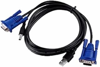 PROHEL Video Switch Splitter 4 Port Kvm Switch USB 2.0 VGA Splitter Printer Mouse Keyboard Pendrive Share Switcher 1920 * 1440 VGA Switch Box Adapter (Color : KVM lines, Size : VGA kvm)