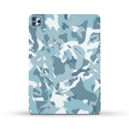 Image of MightySkins Carbon Fiber Skin Compatible with Apple iPad Pro 11 inch M2 4th Gen (2022) Full Wrap Kit - Arctic Camouflage | Protective, Durable Textured Carbon Fiber Finish | Made in The USA