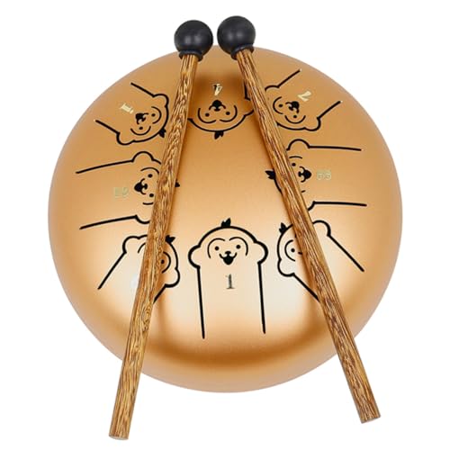 ifundom 5.5'' Boys and Girls Steel Tongue Drum Beginner Drum Unique Sound for Music Therapy