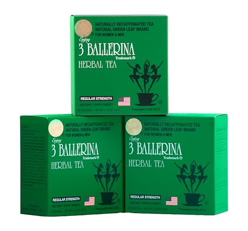 3 Pack of 3 Ballerina Tea for Men and Women (3 Boxes of 30 Tea Bags)