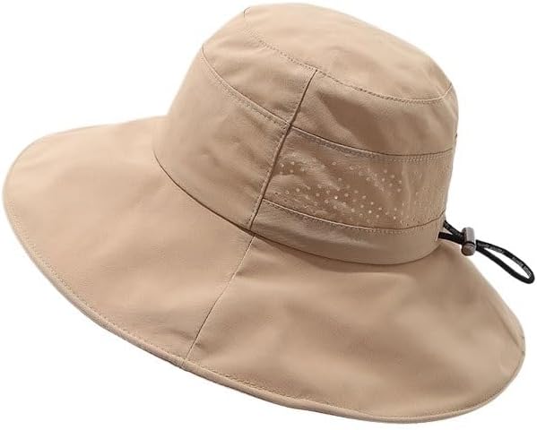 Hollow Striped Fisherman hat Women's Breathable hat Sun hat Basin hat Bucket Sun hat for Travel Camping