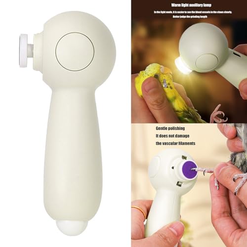 Molinillo de uñas para pájaros recargable con cabezal desmontable 3