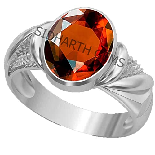 Bague réglable en plaqué argent avec pierre naturelle pour homme et femme