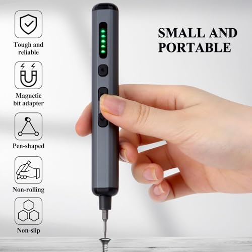 Mulzadl Conjunto de mini chaves de fenda elétrica – Chave de fenda elétrica 68 em 1 com pontas magné