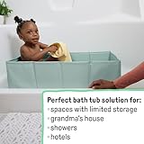 Ingenuity Tuckaway Kleinkinderbadewanne, verwandelt Dusche in Badewanne, Zusammenklappbar, Leicht zu reinigen, Keine Montage erforderlich, 12M-5J