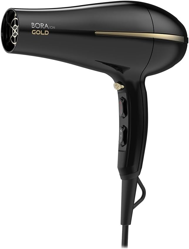 Front view of the Bora Gold Hair Dryer