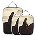 Produktbild Reiseverpackungswürfel Cowboy Riding A Horse Kompressionstaschen für die Reise Erweiterbarer Reisegepäck-Organizer für Handgepäck, Reise (3er-Set)