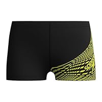 Speedo Jungen Aquashorts mit Logo für Lagenschwimmen | Stretchmaterial | Urlaub oder Training | Sportliches Design | Hochentwickeltes Material Schwimmbekleidung, Hyper Yellow, 13-14