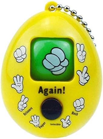 Rock Paper Scissors Egg Toy Random Spinner Keychain (Yellow) image 2