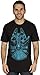 Star Wars Blue Glow in the Dark Falcon Mens Soft Black Hand Tee (Large)