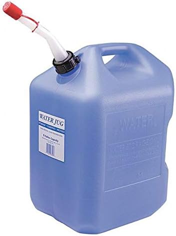 Water Container, 6 gal. Cap, Blue, HDPE