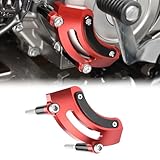 honda cub Material de alta calidad: cubierta izquierda del motor fabricada en aluminio de alta calidad, alta resistencia y dureza para absorber impactos fuertes. No es fácil de romper, no se desvanece y es duradero, resistente al óxido y tiene una larga vida útil.