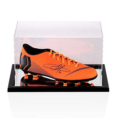 Eden Hazard Signed Football Boot Orange Nike Mercurial In Acrylic
