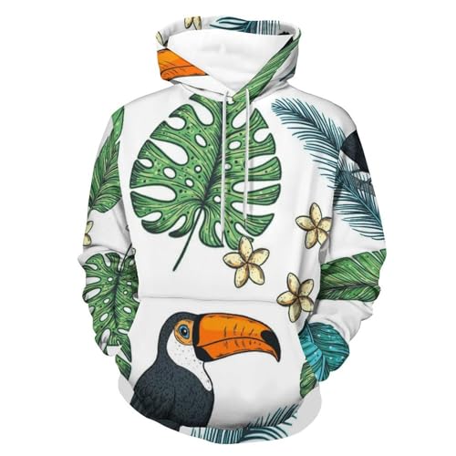 Sweats à capuche oiseau UMENG pull manche longue vêtement unisexe automne hiver taille S