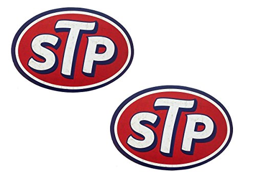 24/7stickers #091 / 2X STP Vintage Aufkleber je ca. 8x5,5cm Oldtimer Retro Old School Bus Tuning Lowrider Airride USA Custom