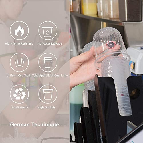 Otor 17Oz 50 Pack Clear Plastic Cups Disposable Cold Drink Polypropylene (Pp) Cups For Smoothies Parfaits Milkshakes #TOP7