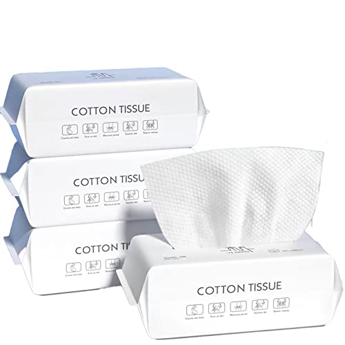 Toalla facial desechable gruesa (bomba de 20 x 20 cm100) húmeda y seca, toallita desmaquillante, algodón puro, libre de químicos, adecuada para pieles sensibles (color: blanco, tamaño: grande)