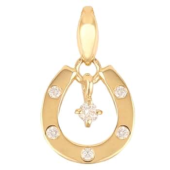 K18WG ホースシュー　馬蹄　ペンダントヘッド　ペンダントトップ ダイヤモンド Amazon.co.jp: 18金 ペンダントトップ 馬蹄 レディース K18