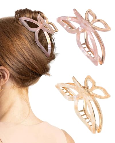 Pinces à cheveux en métal doré WELROG au design géométrique et élégant pour femme