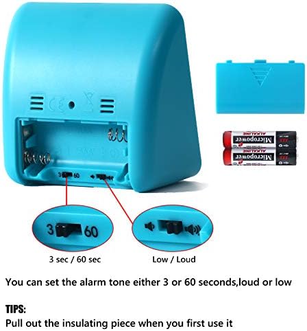 POLAMD 60-Minute Visual Analog Timer, Countdown Clock for Kids and Adults, Time Management Tool for Teaching Cooking Homework Meeting Games, No Loud Ticking
