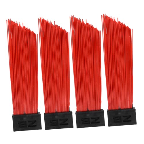 CATIEBYE 4pcs Industrial Broom Head Assembly Sweeper Brush for Outdoor Cleaning Garden Broom Steel Wire Bristles