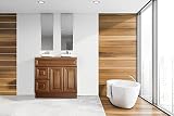 Maple Walnut Sink Base Bathroom Vanity with Drawers 36" Cabinet Ready-to-Assemble