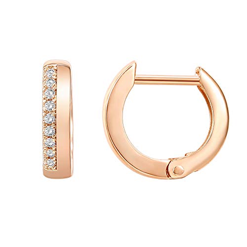 Pavoi Rose Gold Vermeil Huggie - Bar #TOP17